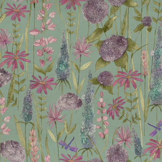 Florabunda 145Cm Fabric Metre - Verde