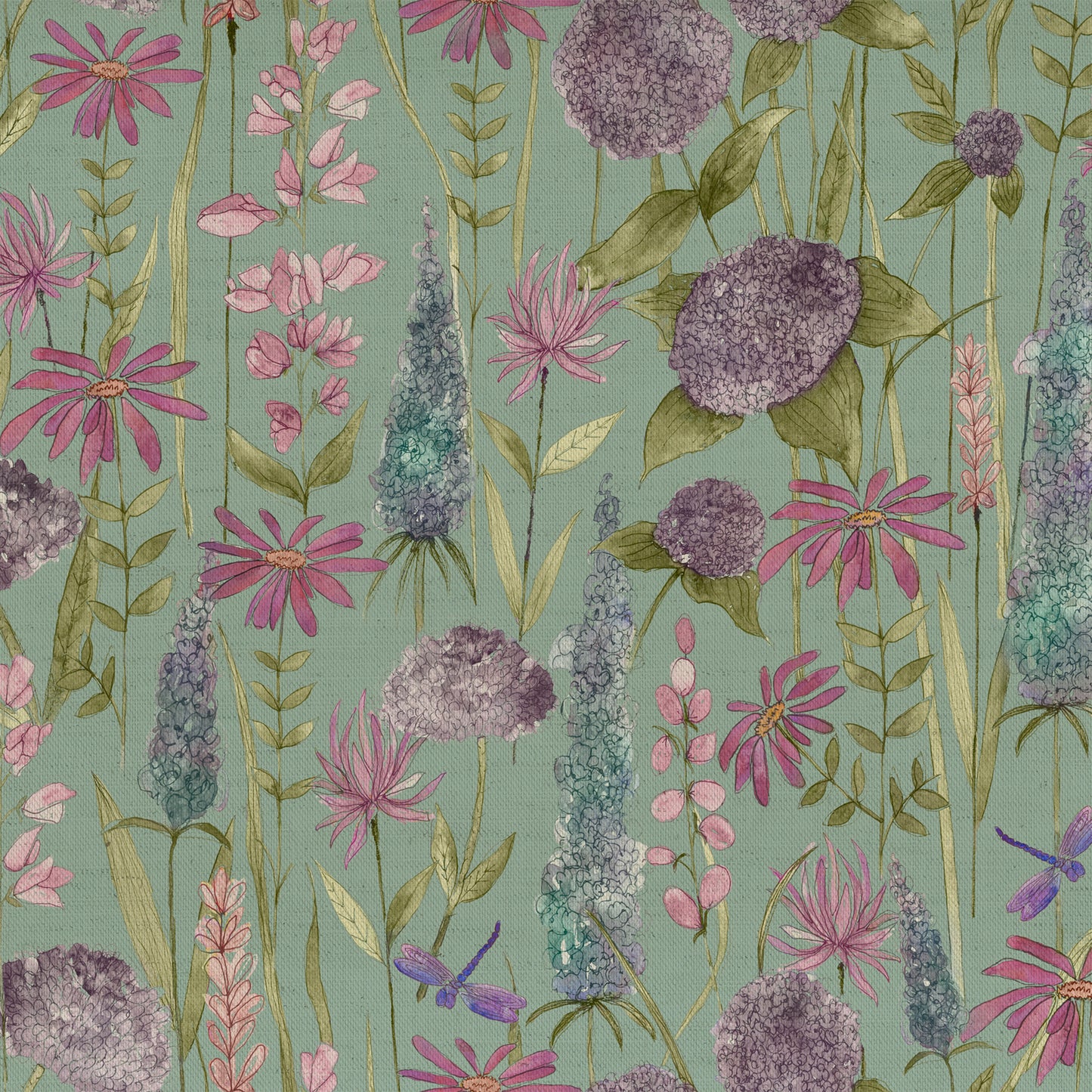 Florabunda 145Cm Fabric - Verde Sample