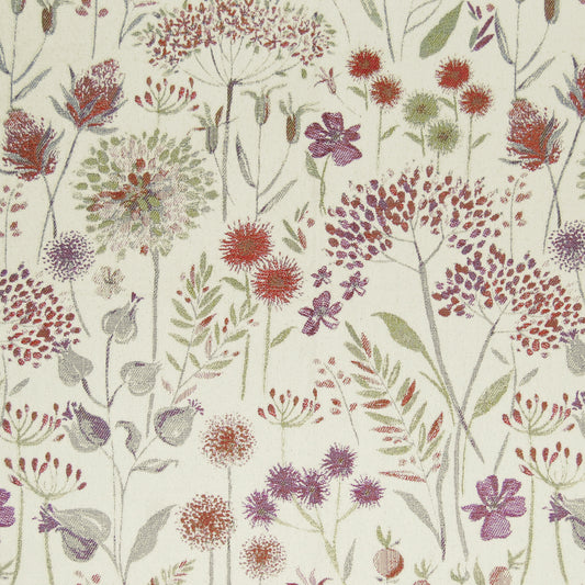 Floracream 138Cm Fabric Plum Sample