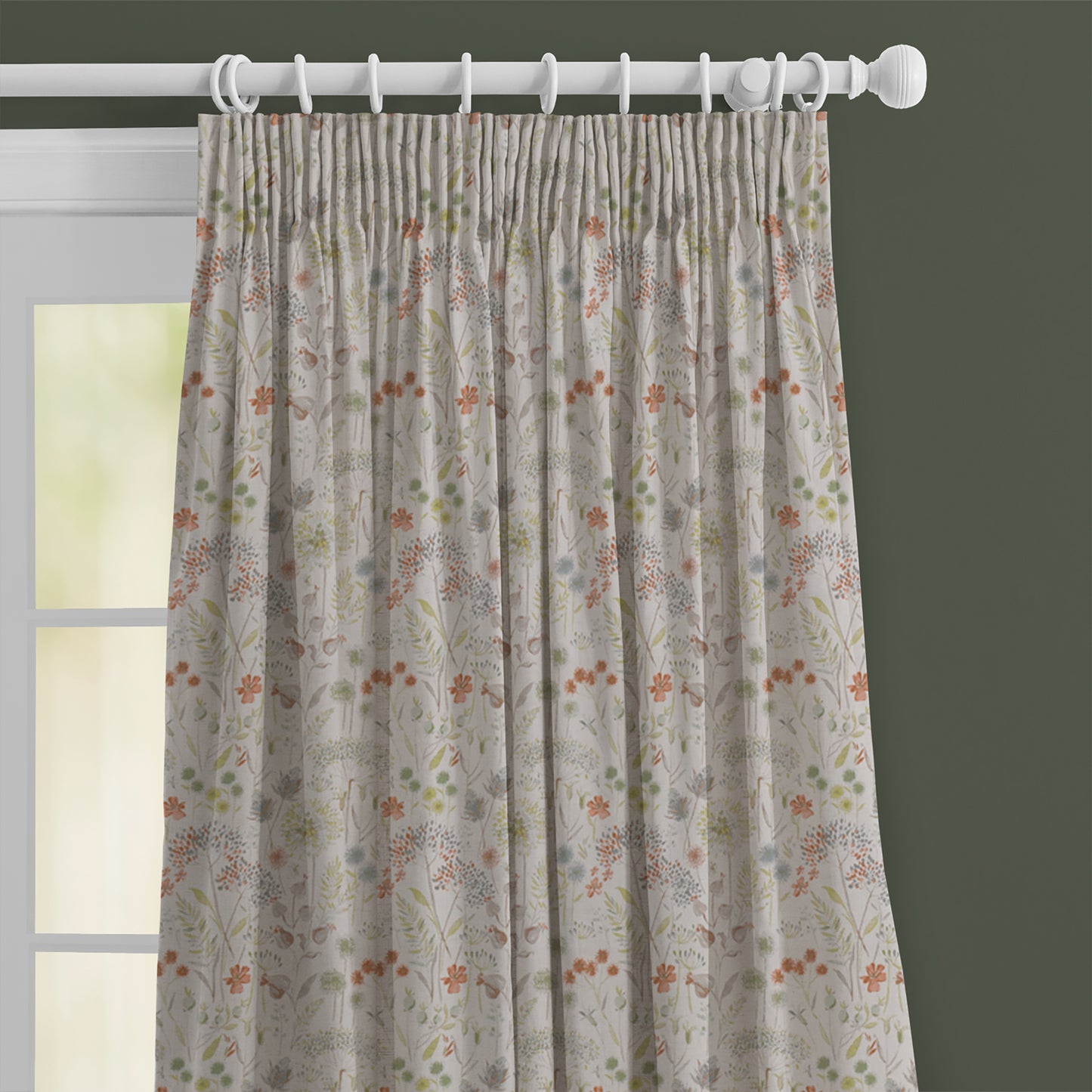 Flora Linen 138Cm Fabric Autumn Sample