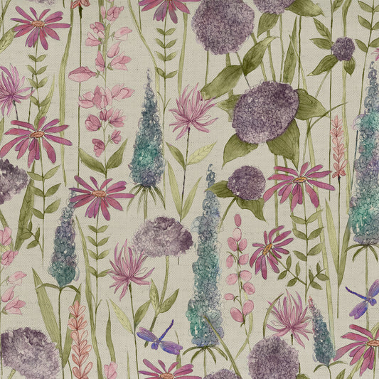 Florabunda Linen 145Cm Fabric - Verde Sample