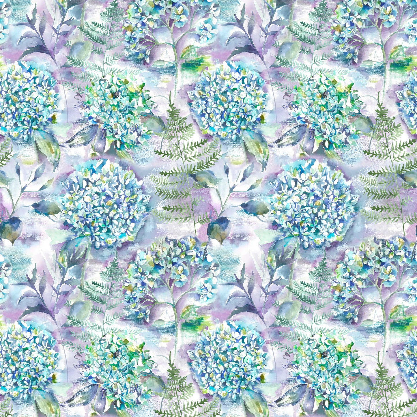 Flourish 145Cm Fiona Fabric Metre - Teal