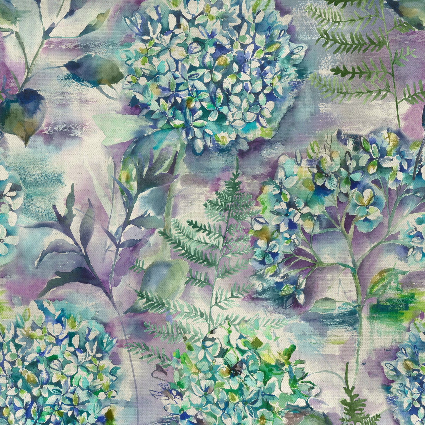 Flourish 145Cm Fiona Fabric Metre - Teal