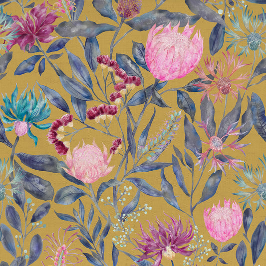 Fortazela 145Cm Ann Fabric Metre - Gold