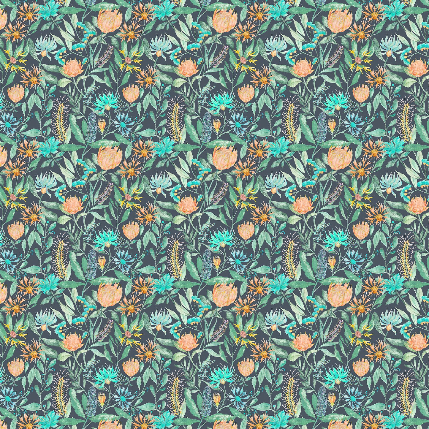 Fortazela 145Cm Ann Fabric Metre - Sapphire