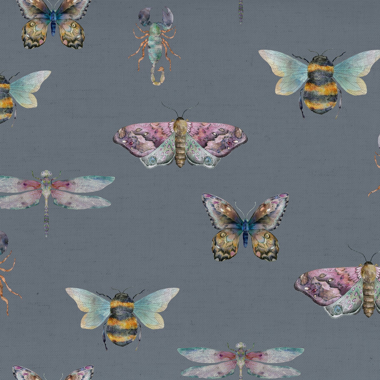 Fray 138Cm Hamish Fabric Metre - Storm