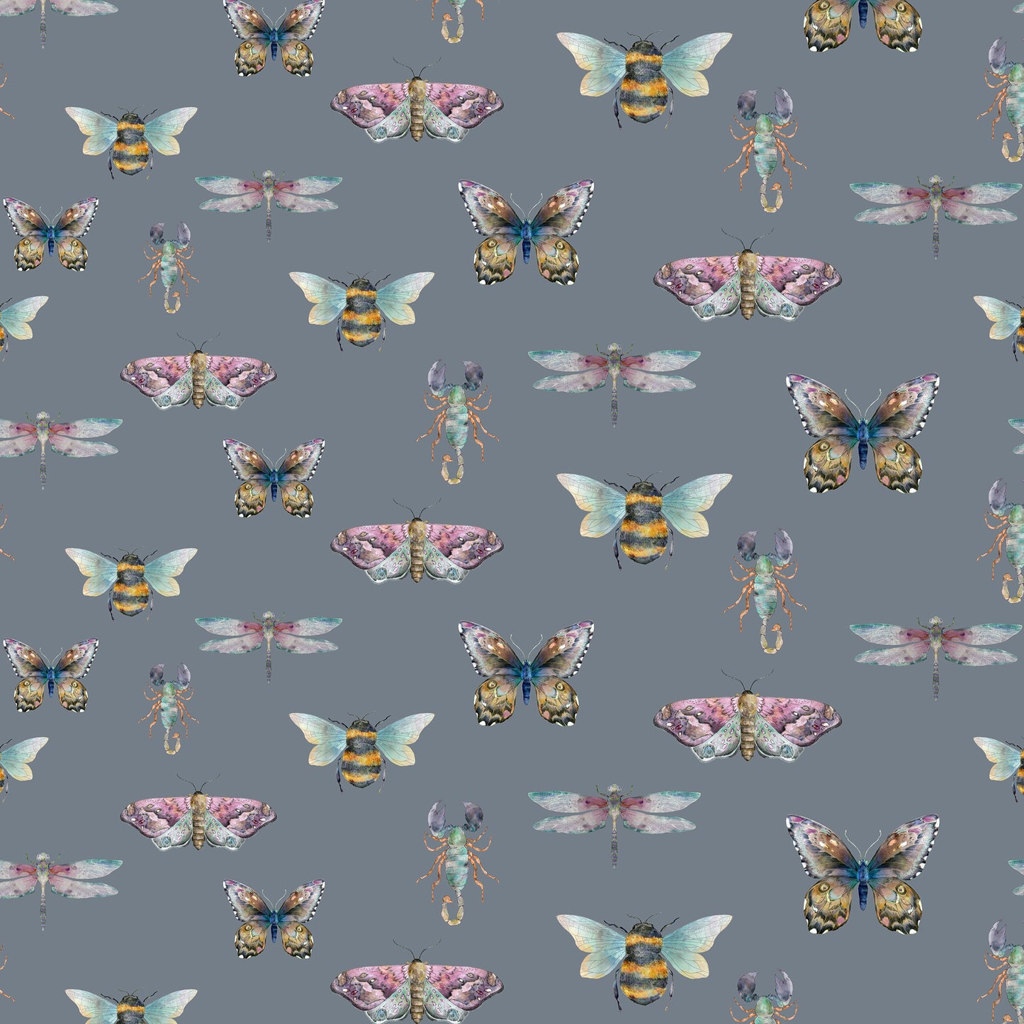 Fray 138Cm Hamish Fabric Metre - Storm