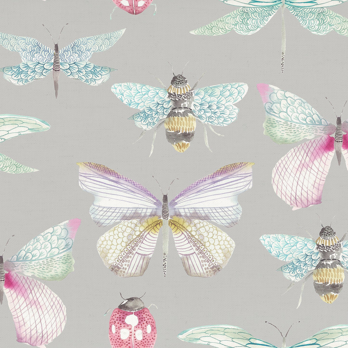 Garden Wings Pastel Oil Cloth Metre