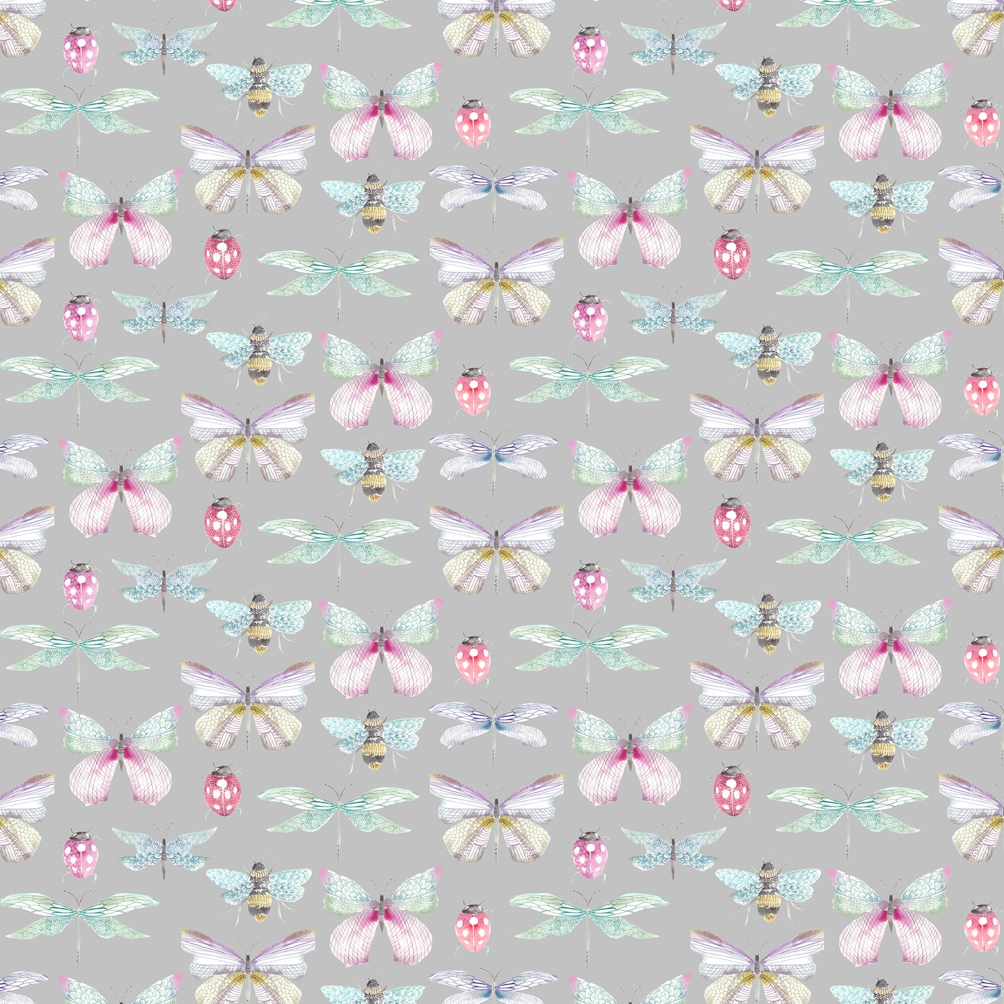 Garden Wings Pastel Oil Cloth Sample