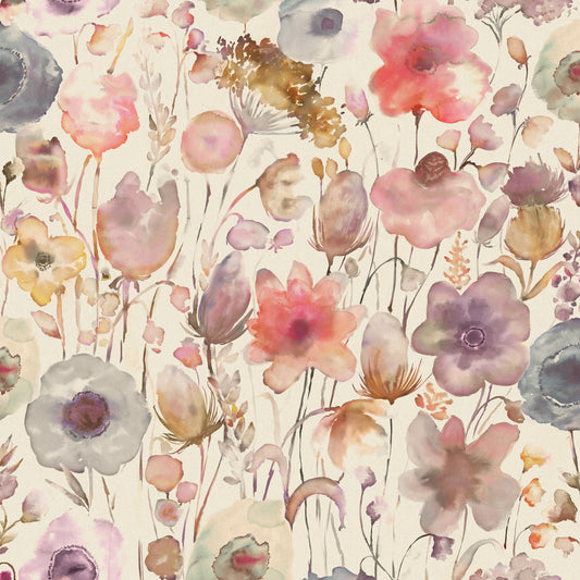 Gospiana Linen 145Cm Fiona Fabric Metre - Boysenberry