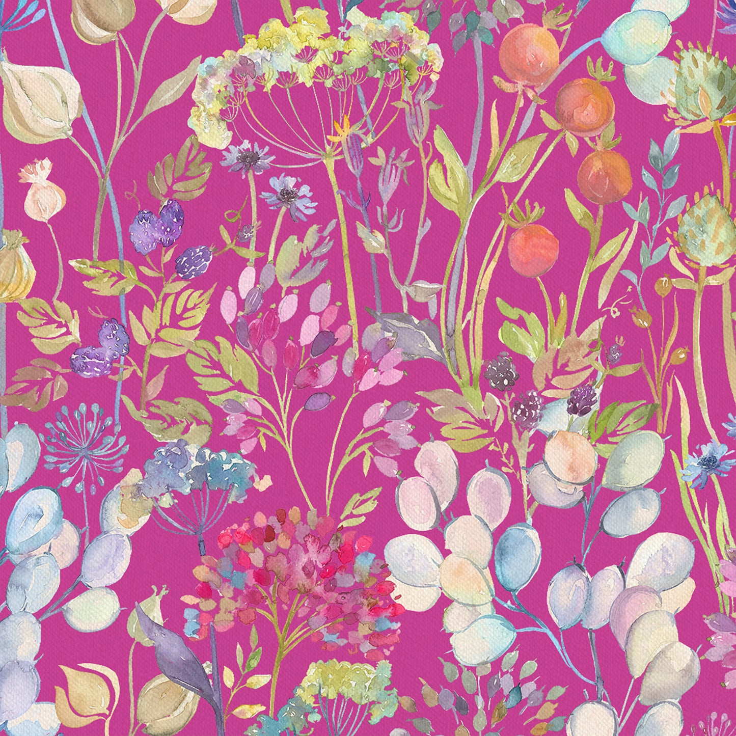 Hedgerow Crafting Cotton 152Cm Dress Fabric - Fuchsia Sample