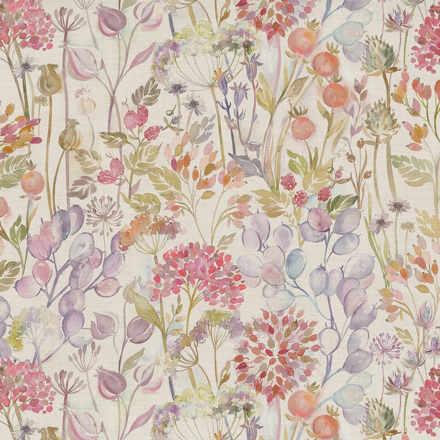 Country Hedgerow Linen 145Cm Fiona Fabric - Autumn/Linen Sample