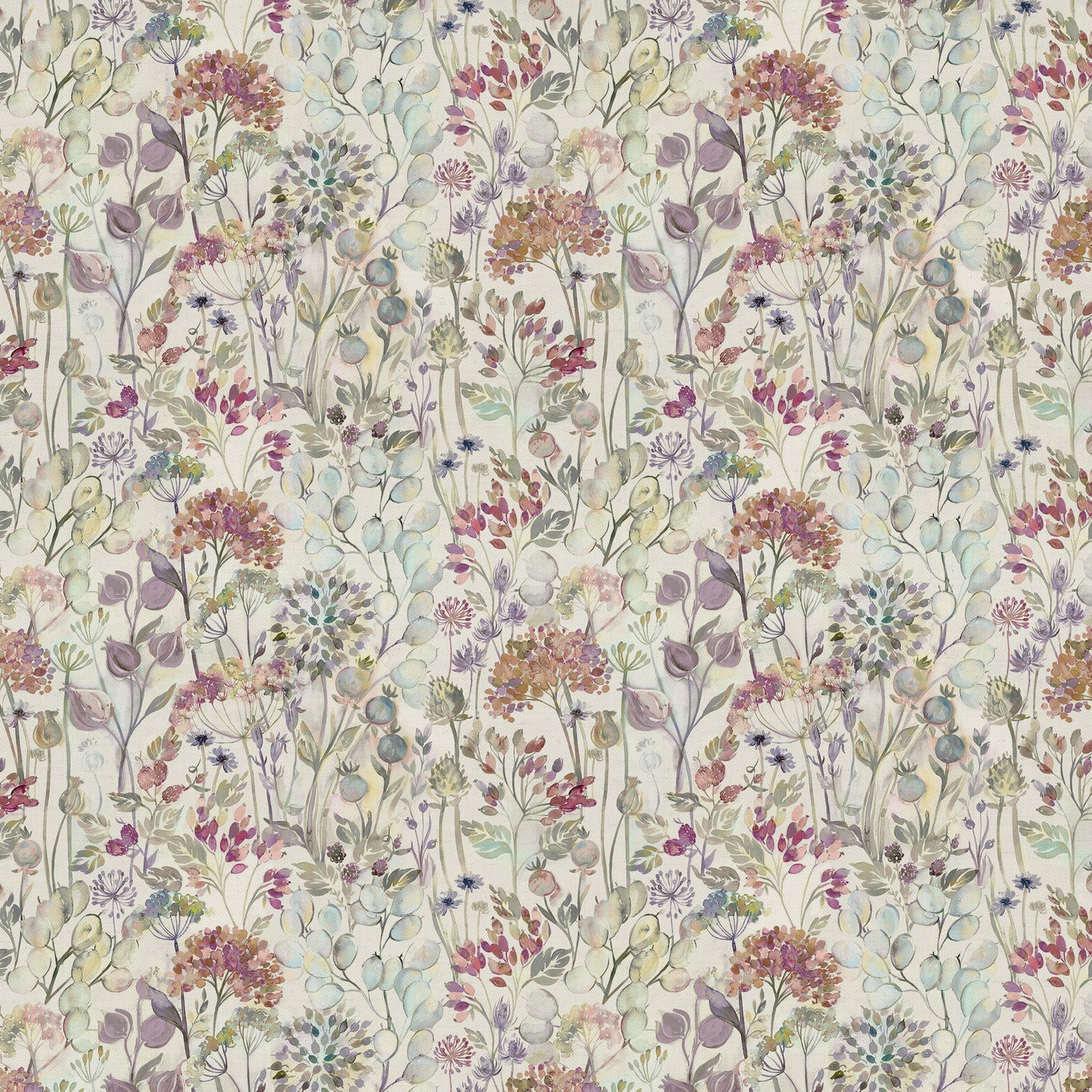 Country Hedgerow Linen 145Cm Fiona Fabric Metre - Bloom/Linen