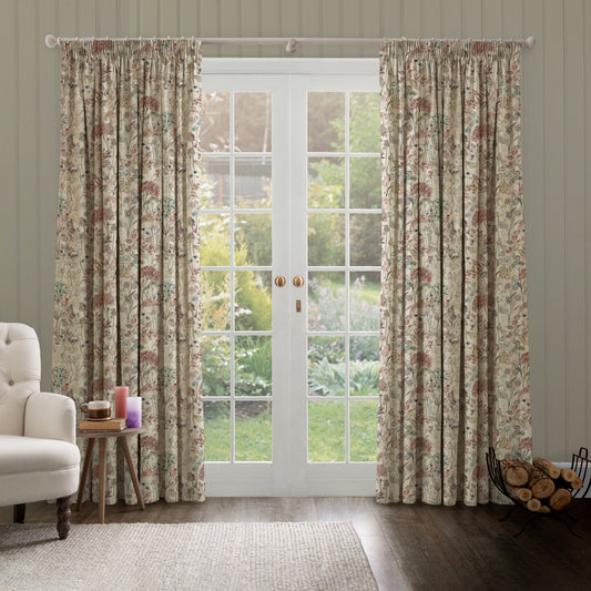 Country Hedgerow Linen 145Cm Fiona Fabric Metre - Dawn/Linen