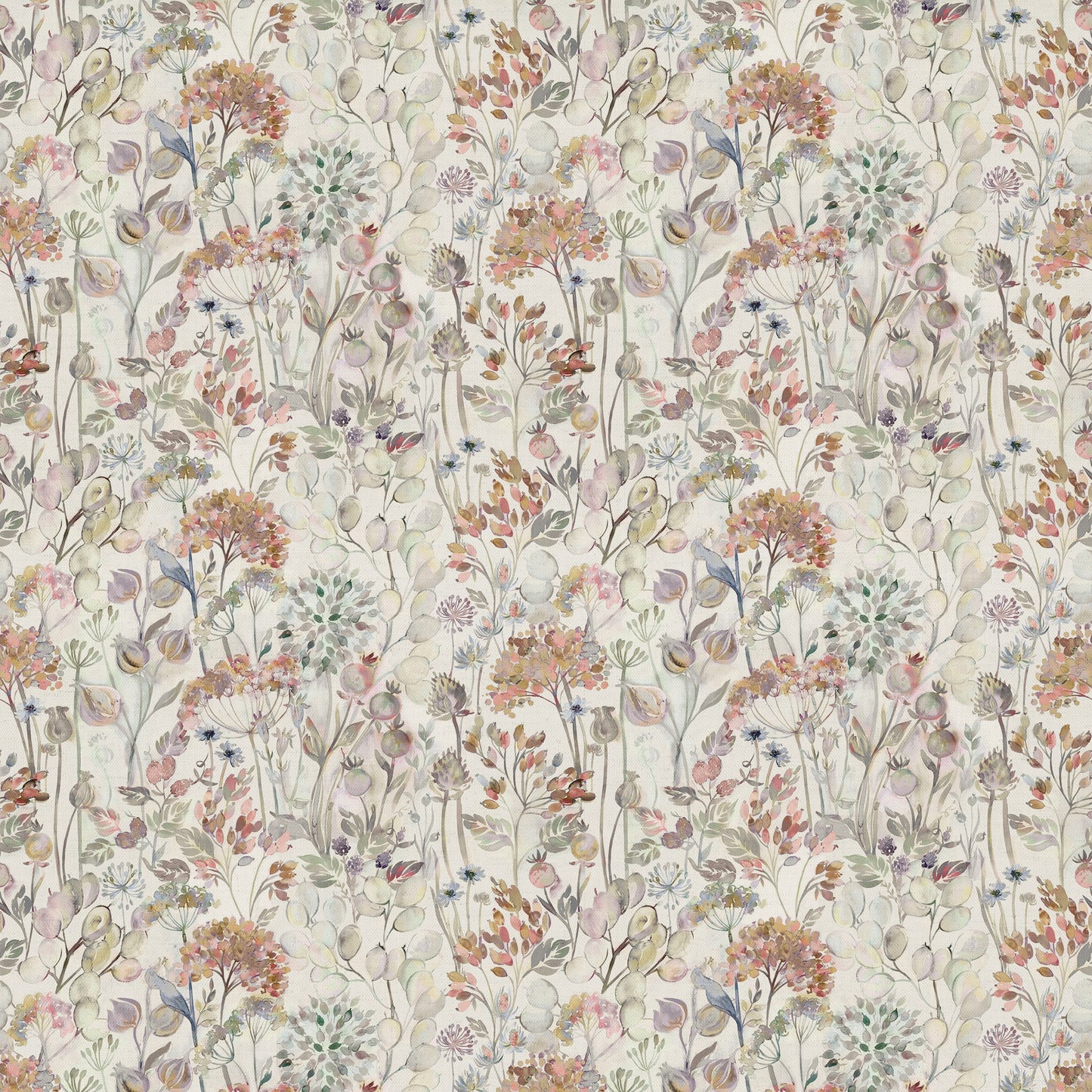 Country Hedgerow Linen 145Cm Fiona Fabric - Dusk/Linen Sample