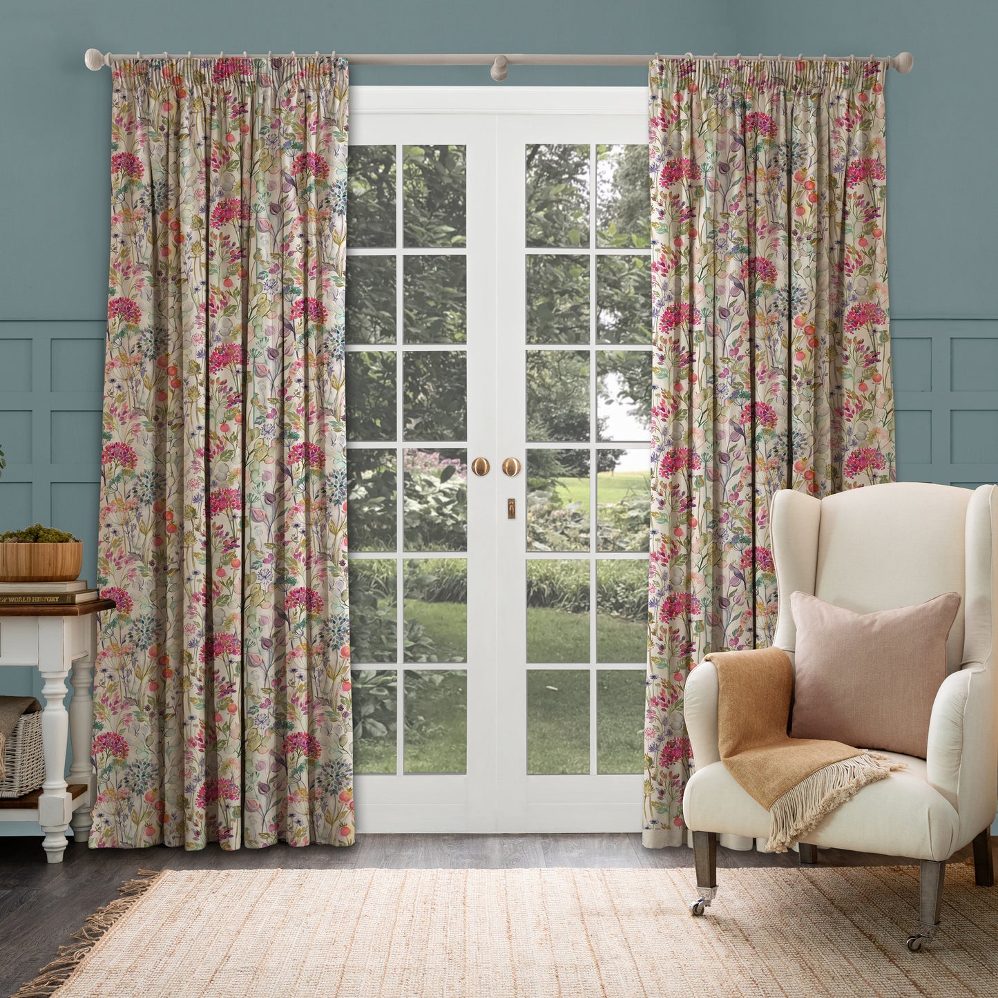 Country Hedgerow Linen 145Cm Fiona Fabric - Lotus/Linen Sample
