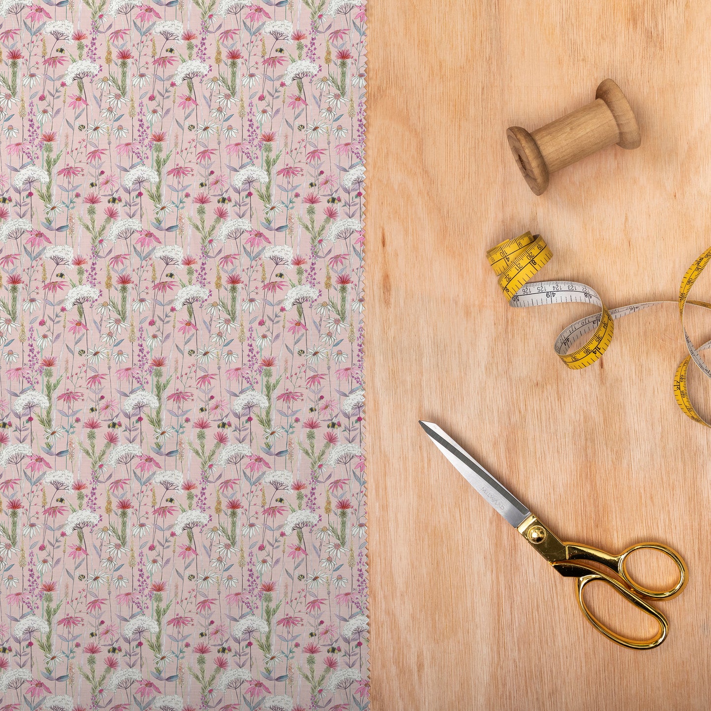 Hermione Craft Cotton Fabric Metre - Blush