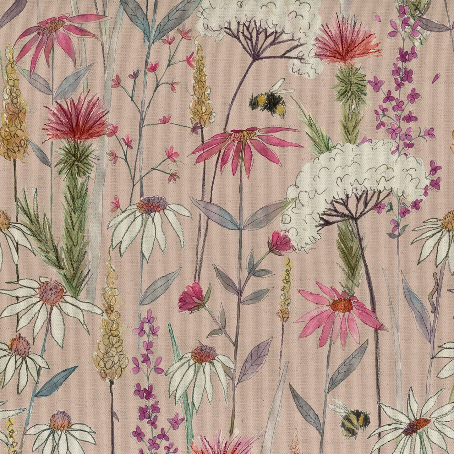 Hermione 145Cm Fiona Fabric - Blush Sample