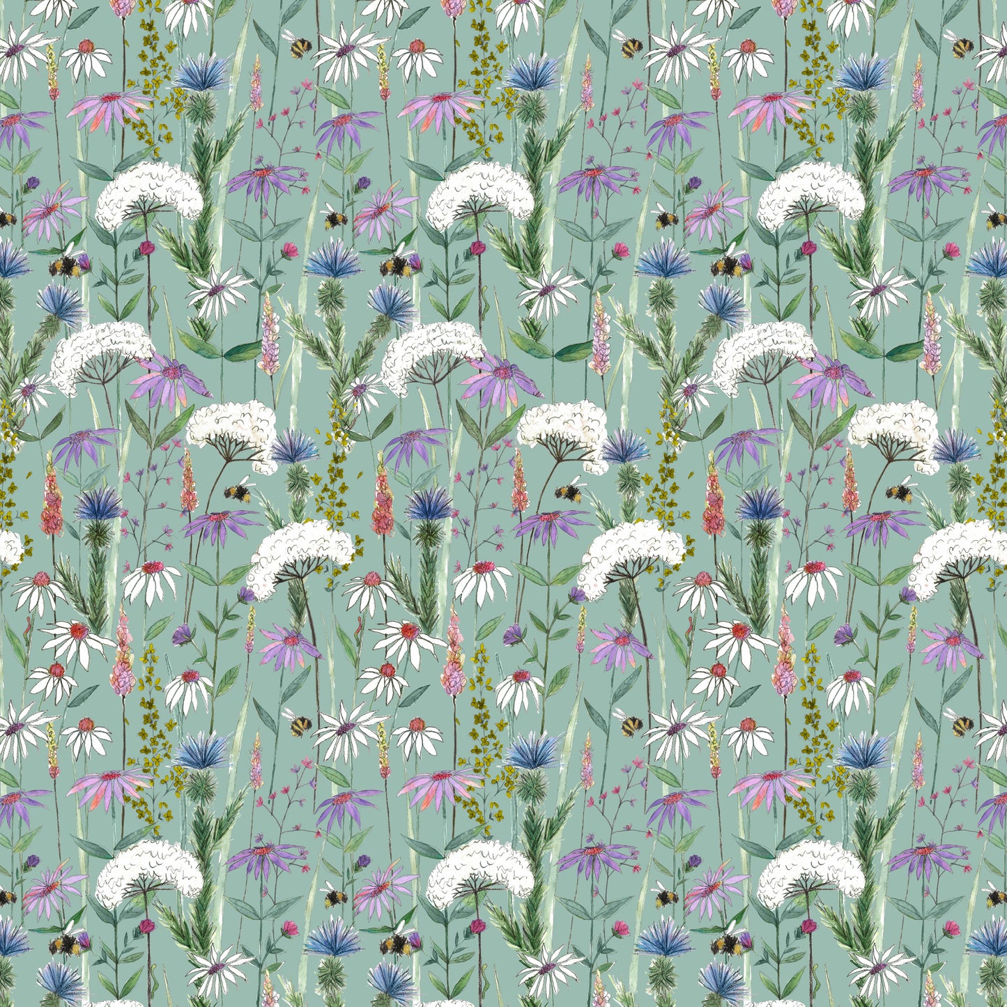 Hermione 145Cm Fiona Fabric Metre - Verde