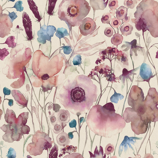 Hibbertia Linen 145Cm Fiona Fabric Metre - Fuchsia