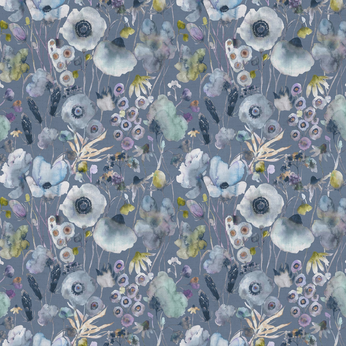 Hibbertia 145Cm Ann Fabric Metre - Crocus/Lake