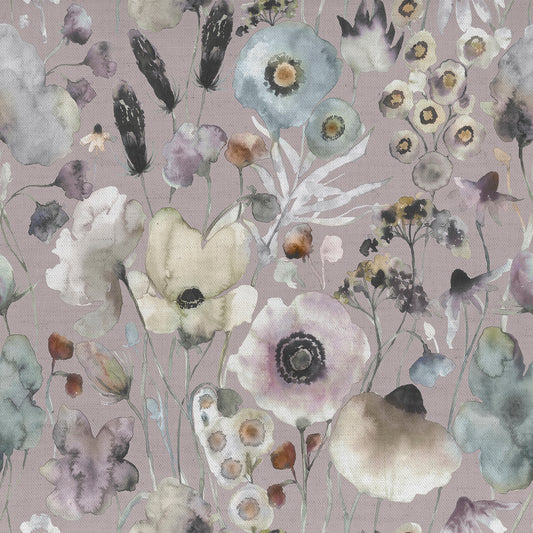 Hibbertia 145Cm Ann Fabric - Haze/Lavender Sample