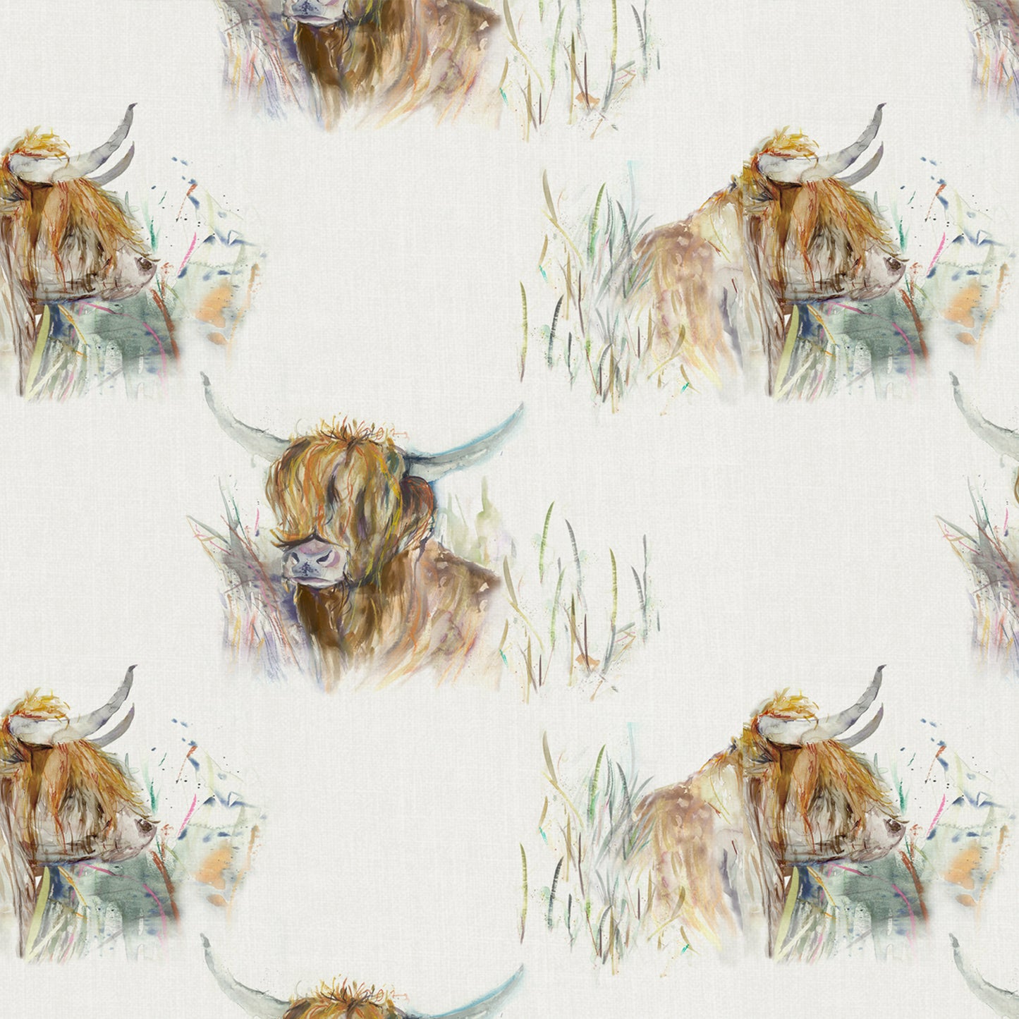 Highland Coo Oil Cloth Metre