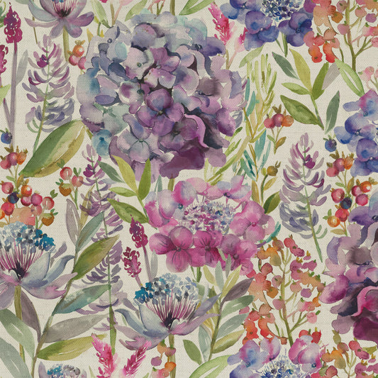 Hydrangea 140Cm Sasha Throw Fabric - Linen Sample
