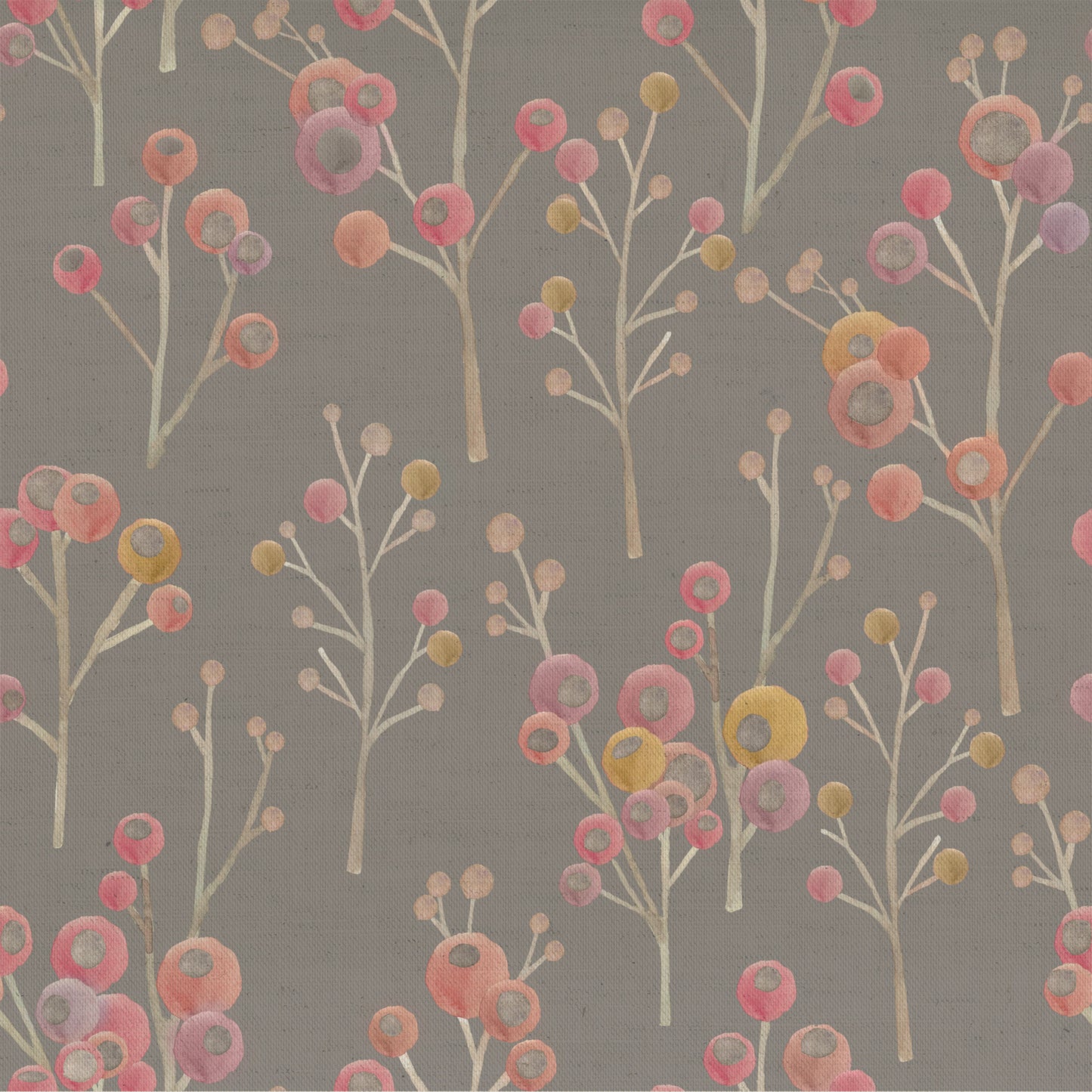 Ichiyo Blossom 145Cm Fiona Fabric Metre - Mulberry