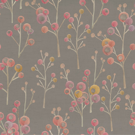 Ichiyo Blossom 145Cm Fiona Fabric Metre - Mulberry