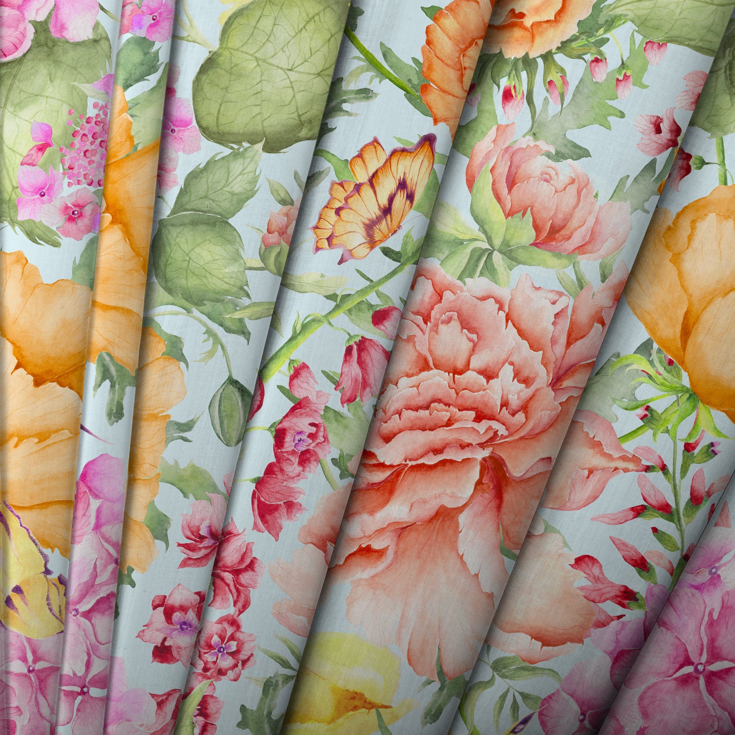 Idalia 140Cm Fabric Metre Duck Egg Blue