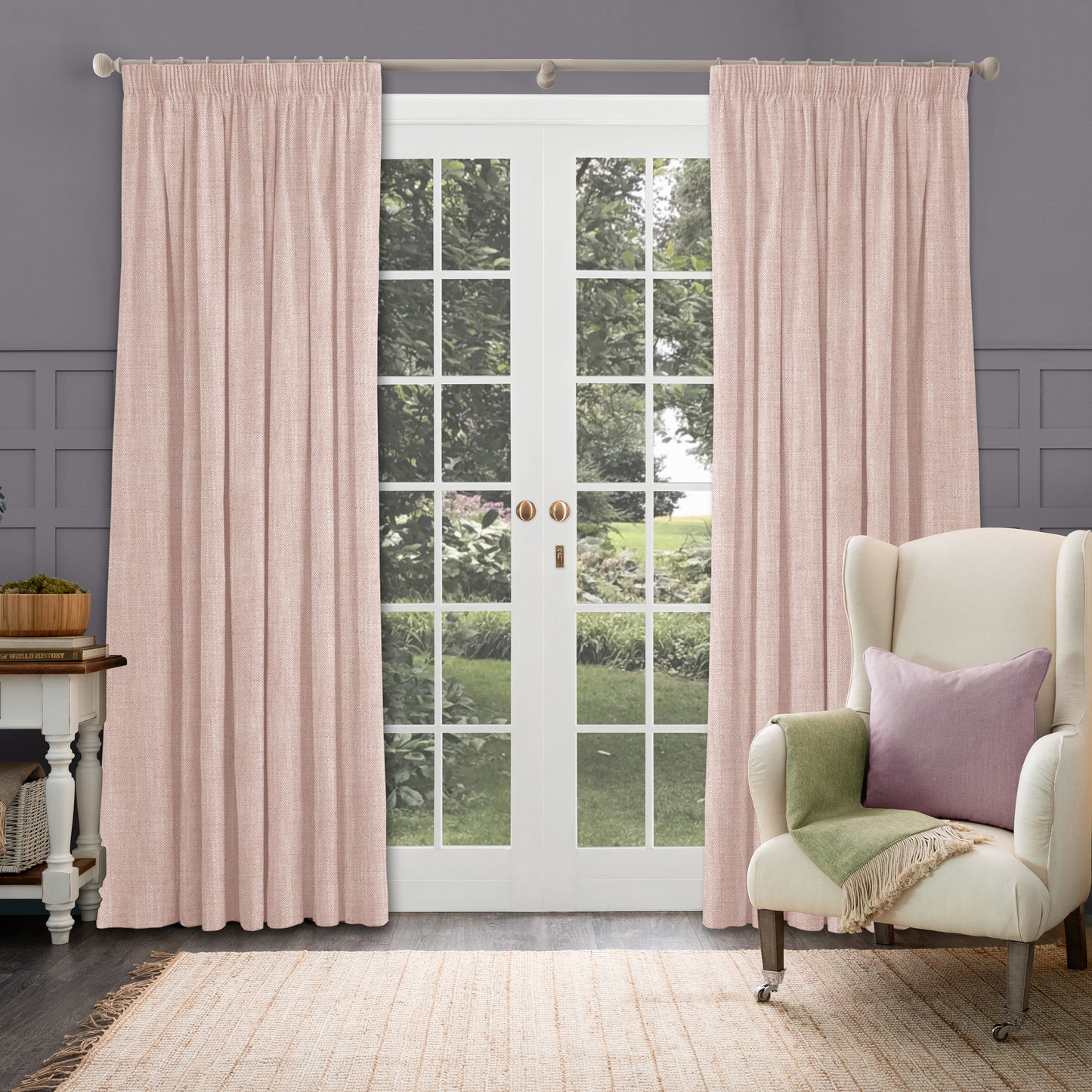 Jedburgh 137Cm Fabric Metre Blush