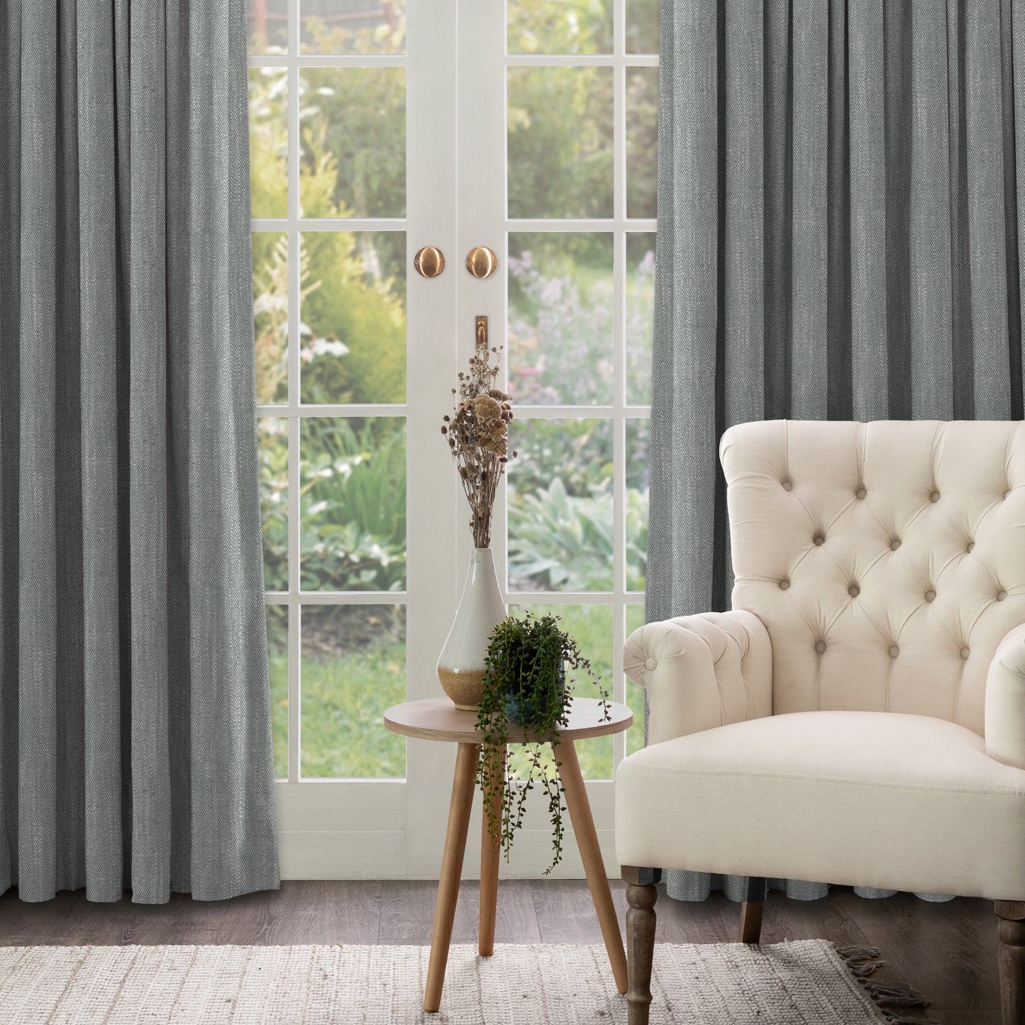 Jedburgh 137Cm Fabric Metre Charcoal