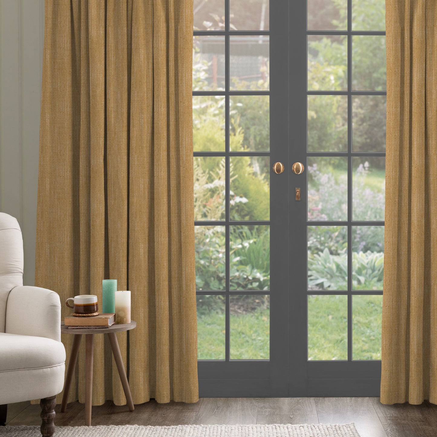 Jedburgh 137Cm Fabric Metre Ochre
