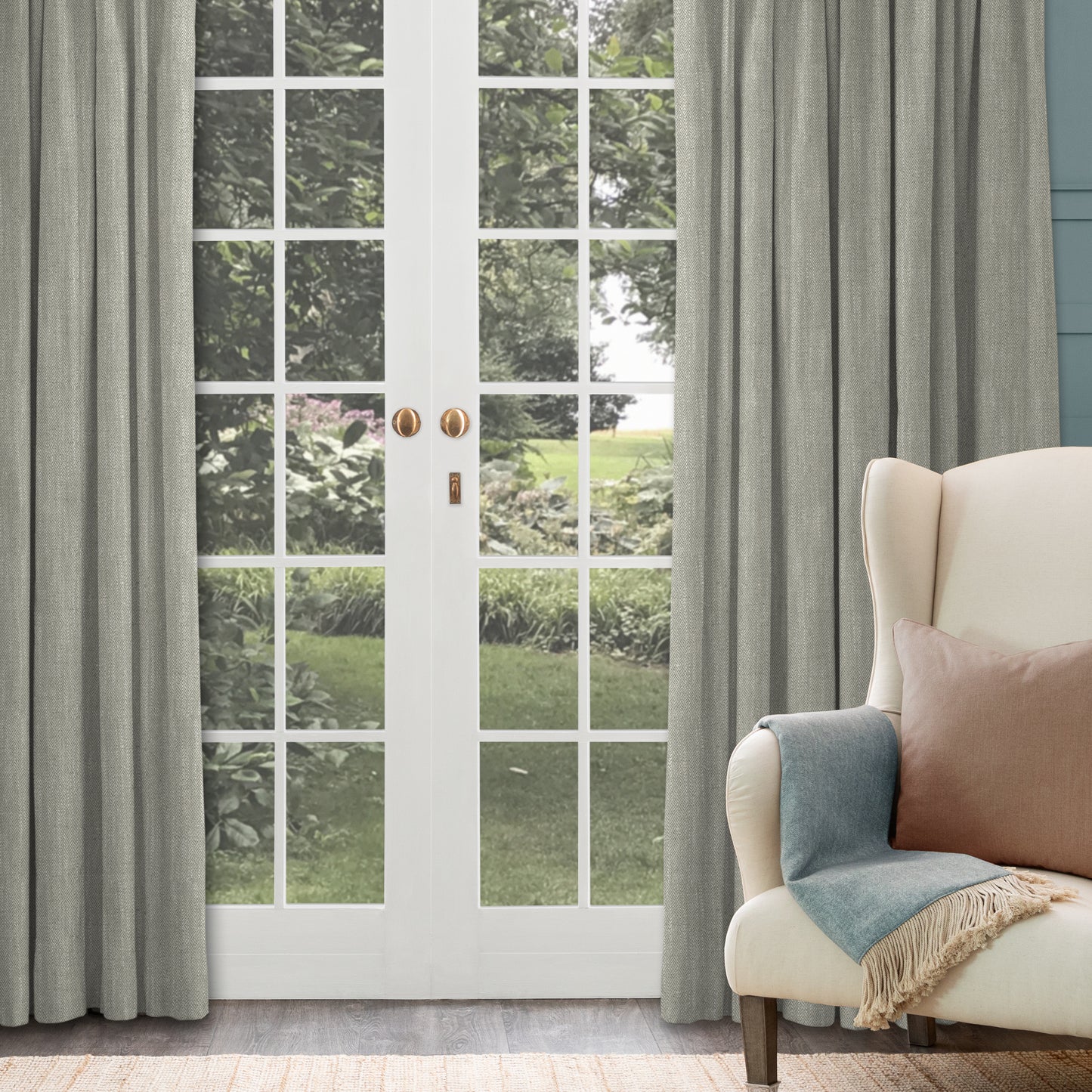 Jedburgh 137Cm Fabric Silver Sample