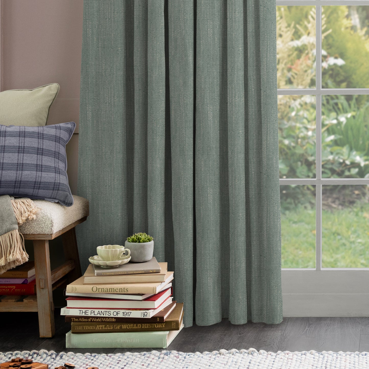 Jedburgh 137Cm Fabric Teal Sample