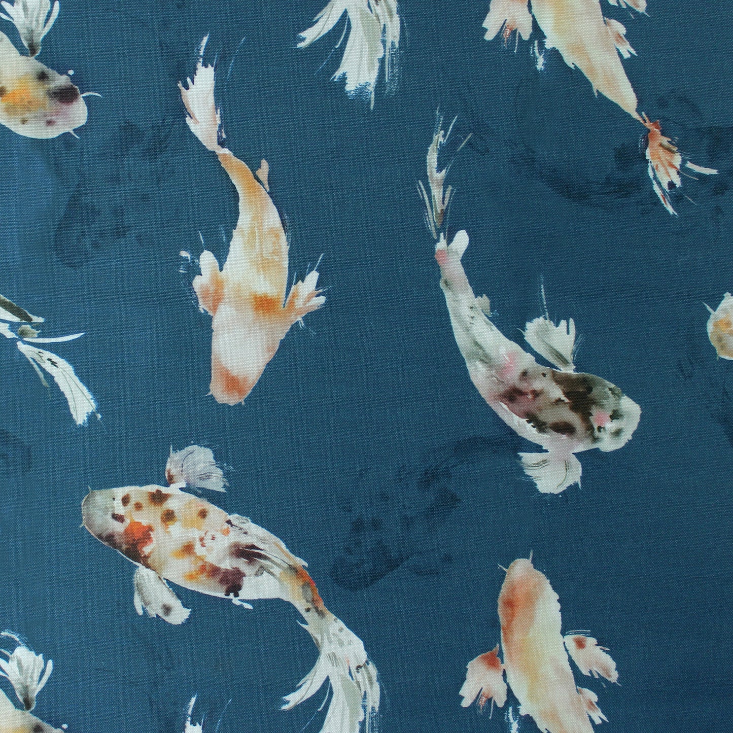 Koi Carp 138Cm Sophie Fabric Metre - Cobalt
