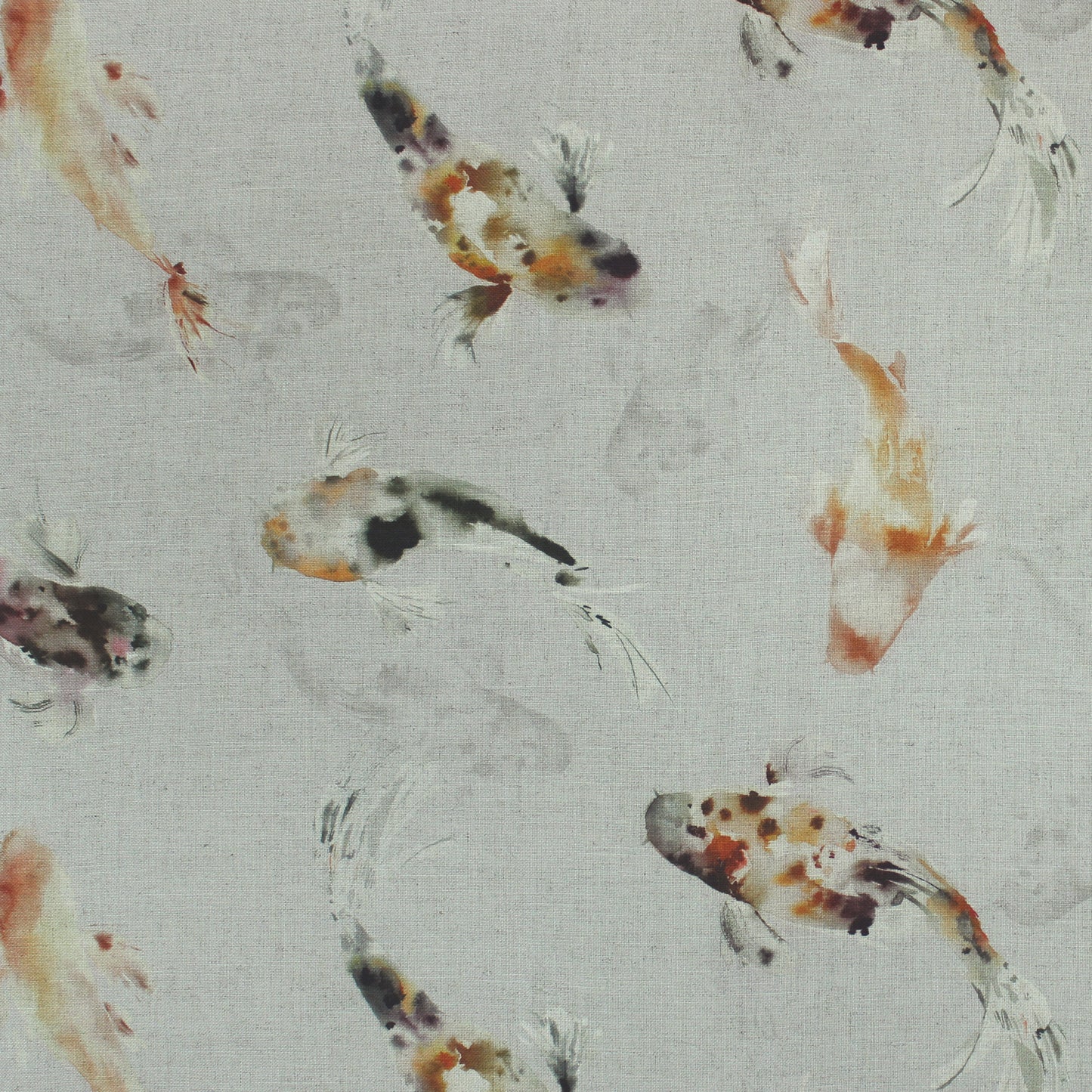 Koi Carp 138Cm Hamish Fabric Metre - Linen Amber