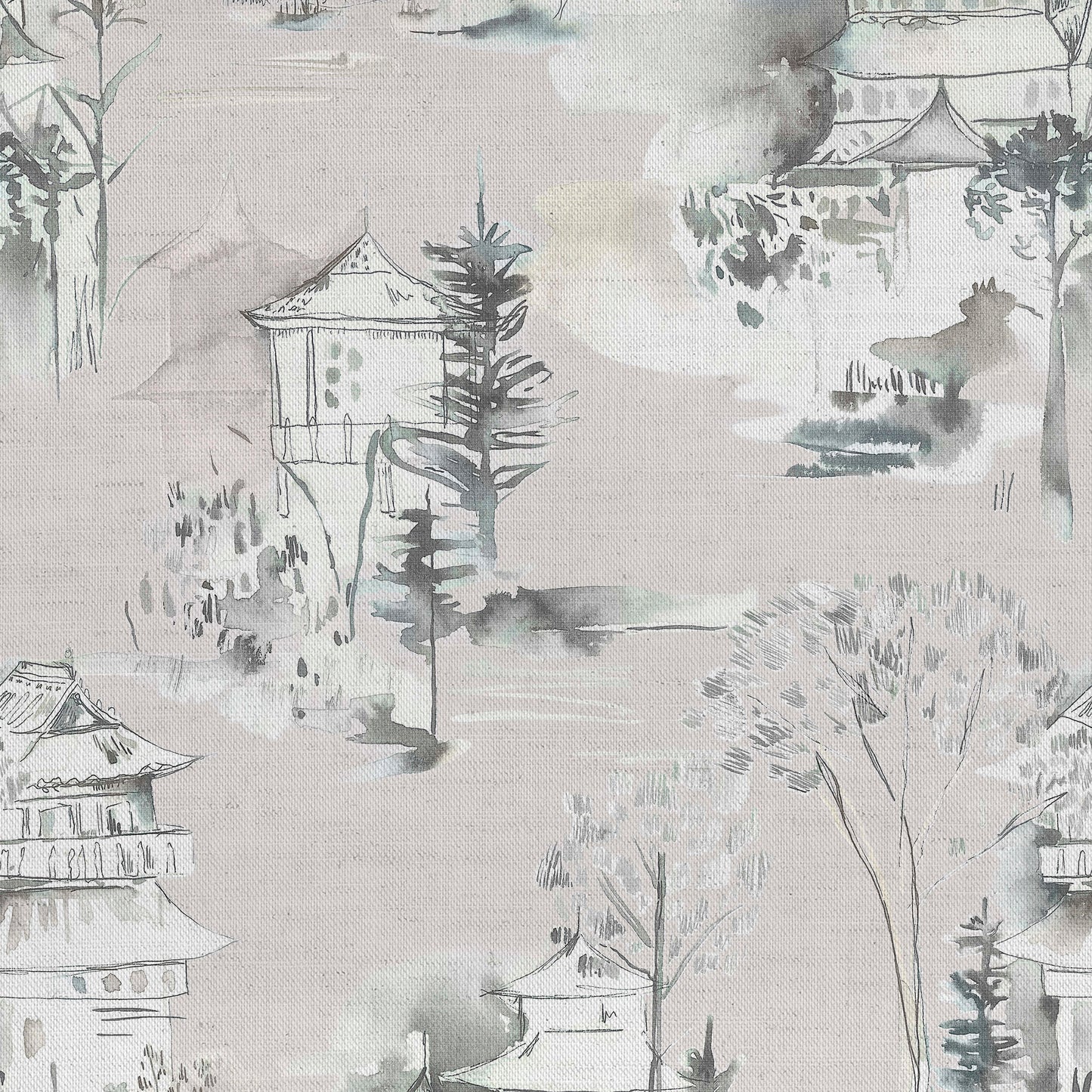 Kyoto Linen 138Cm Hamish Fabric Metre - Bamboo