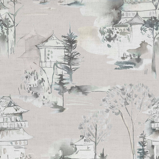 Kyoto Linen 138Cm Hamish Fabric Metre - Bamboo