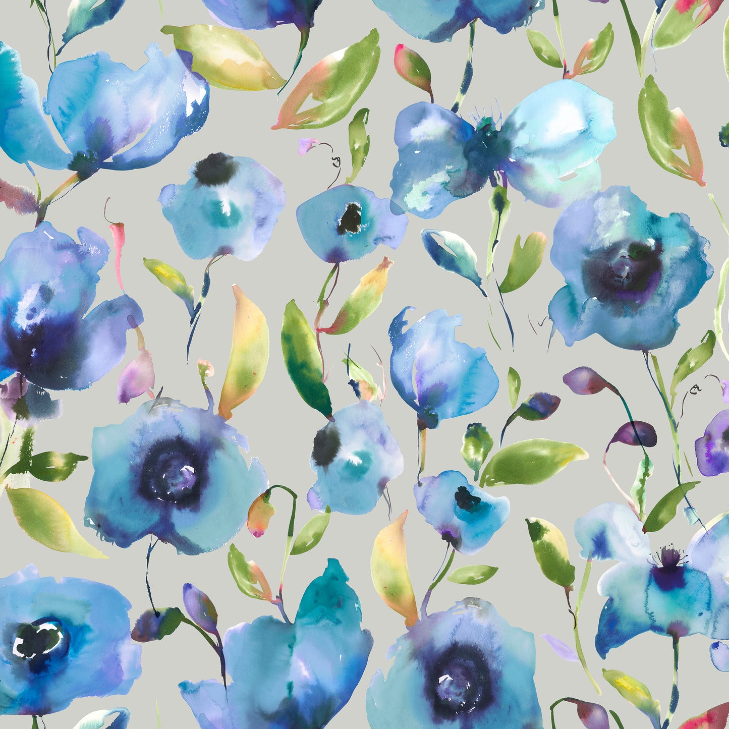 Laksha 140Cm Sasha White Fabric - Indigo Sample