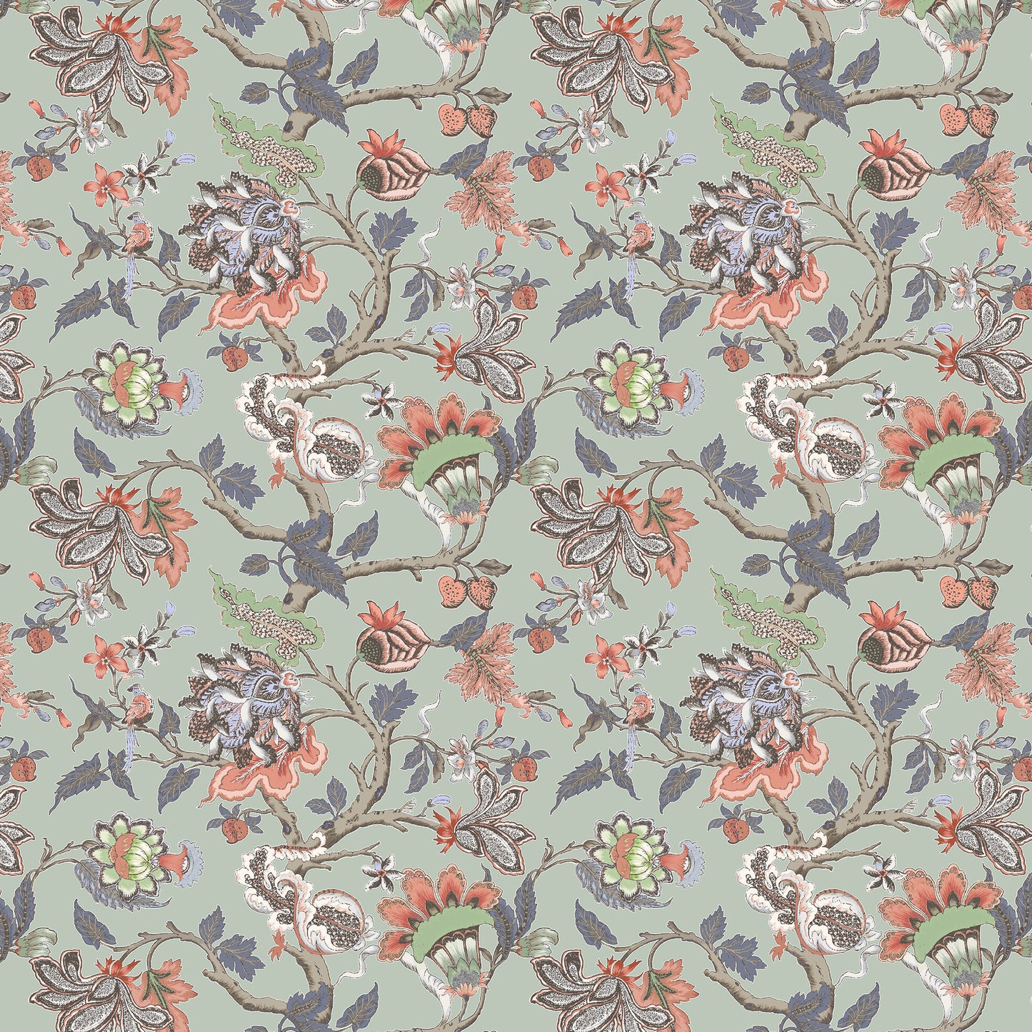 Adhira 140Cm Fabric Metre Mint