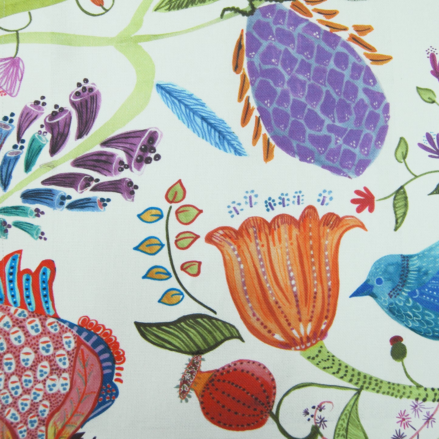 Lindu 140Cm Sasha White Fabric - Summer Ecru Sample