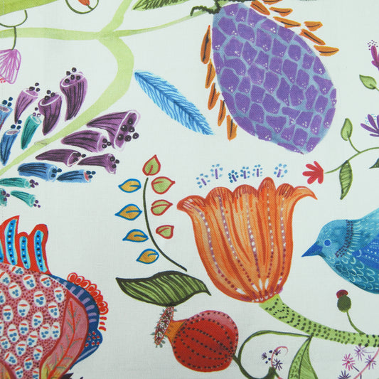 Lindu 140Cm Sasha White Fabric - Summer Ecru Sample