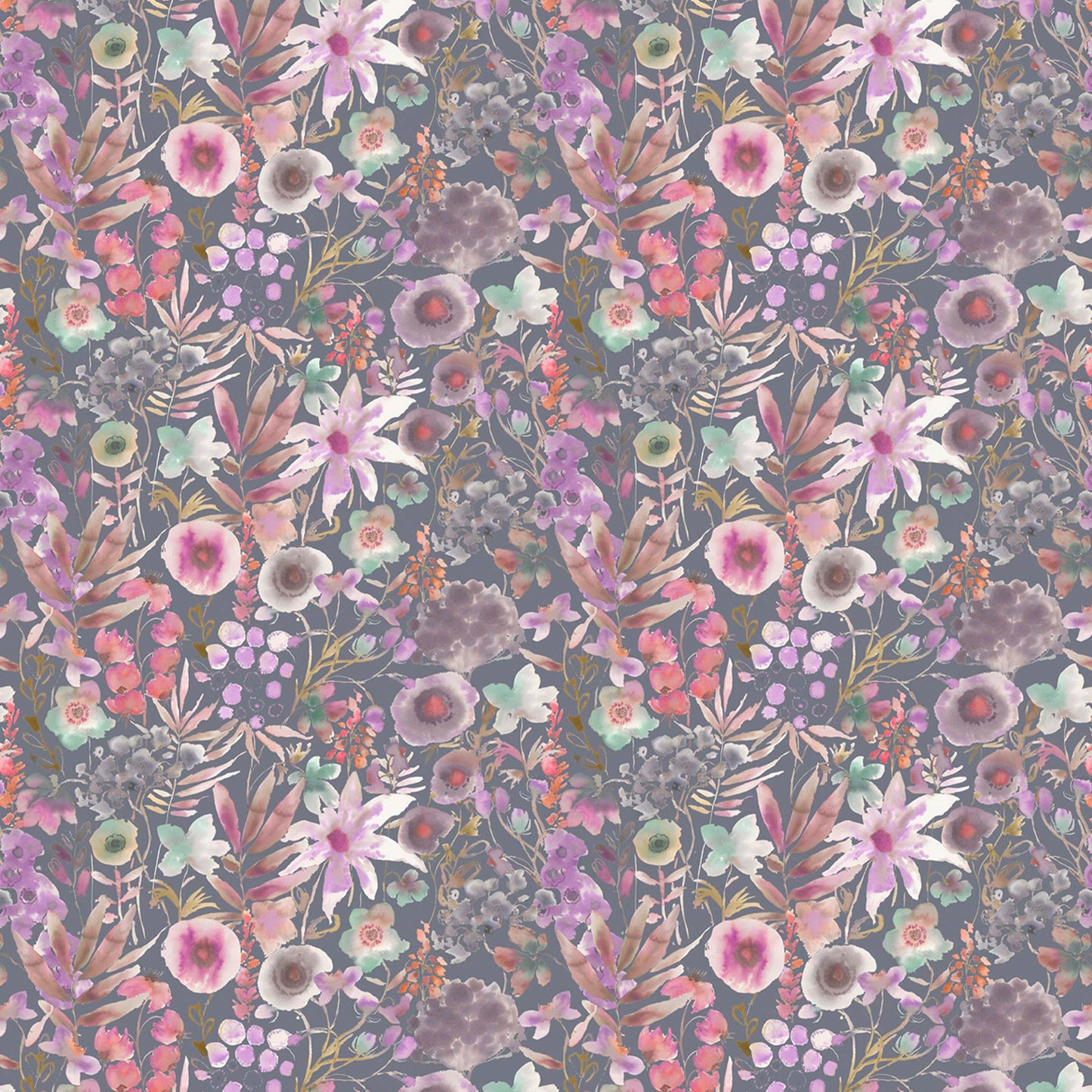 Lomondra 145Cm Ann Fabric - Apricot/Navy Sample