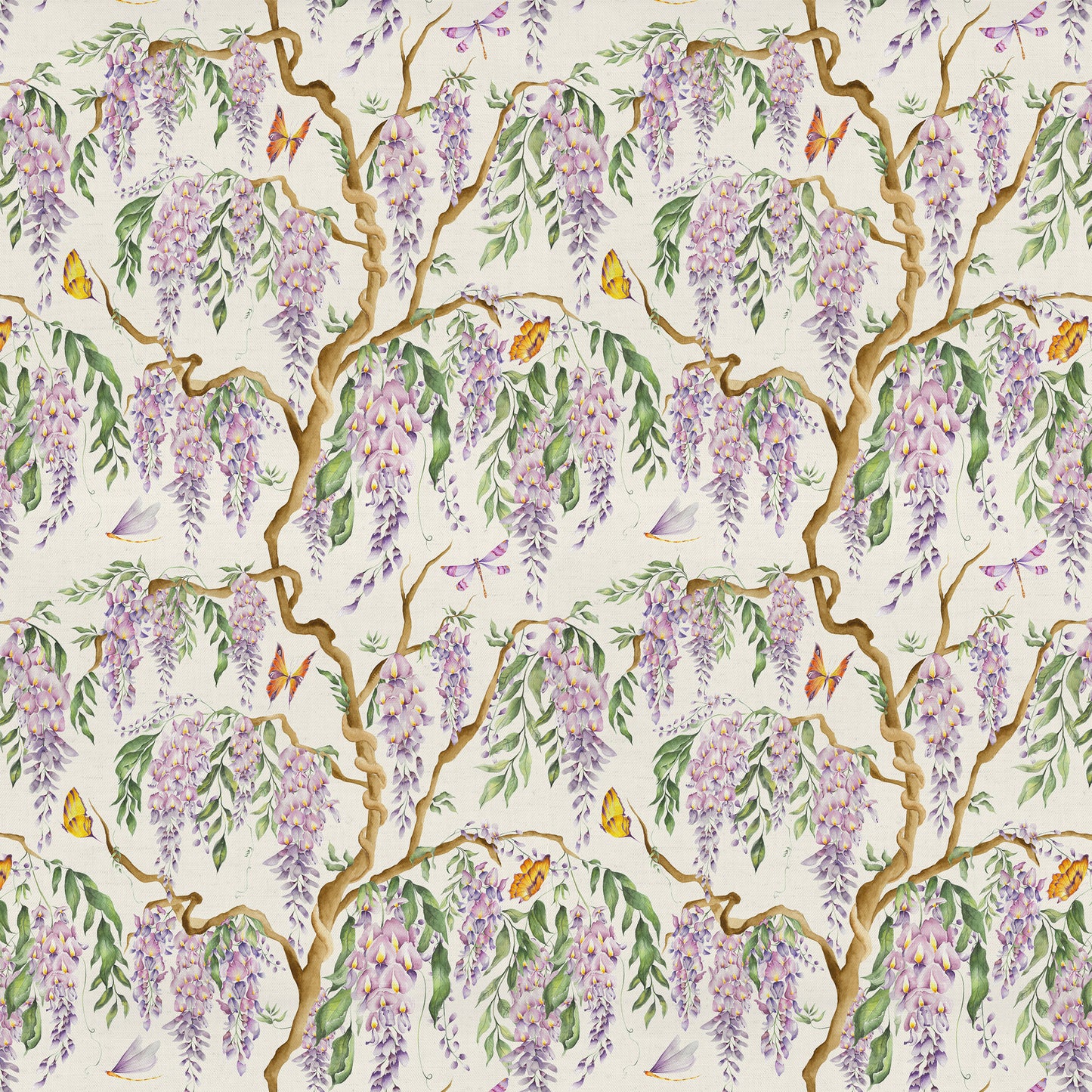 Mariposa 140Cm Fabric Metre Cream