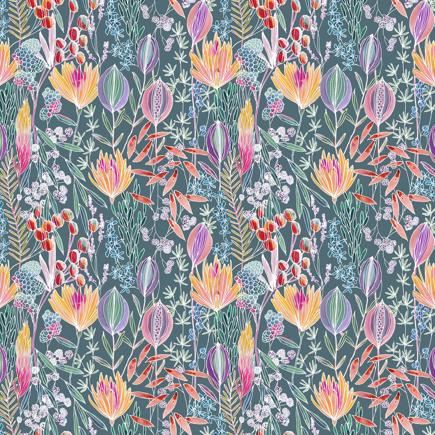 Masina 147Cm Helena Fabric - Papaya Sample