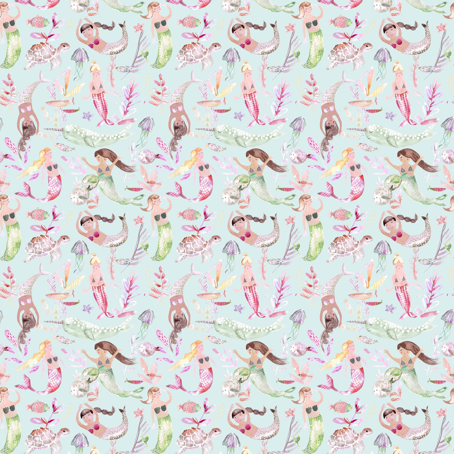 Mermaid Party 145Cm Ann Fabric - Dusk Sample