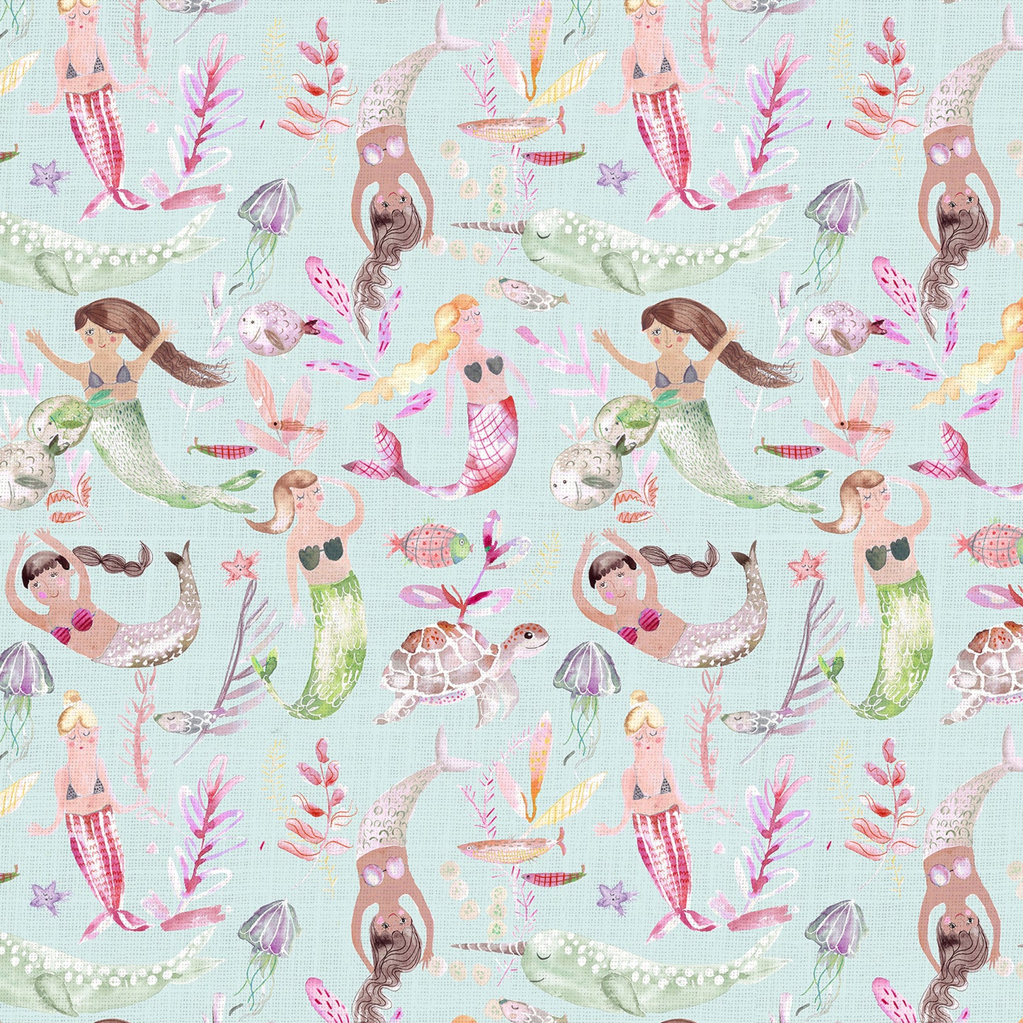 Mermaid Party 145Cm Ann Fabric - Dusk Sample