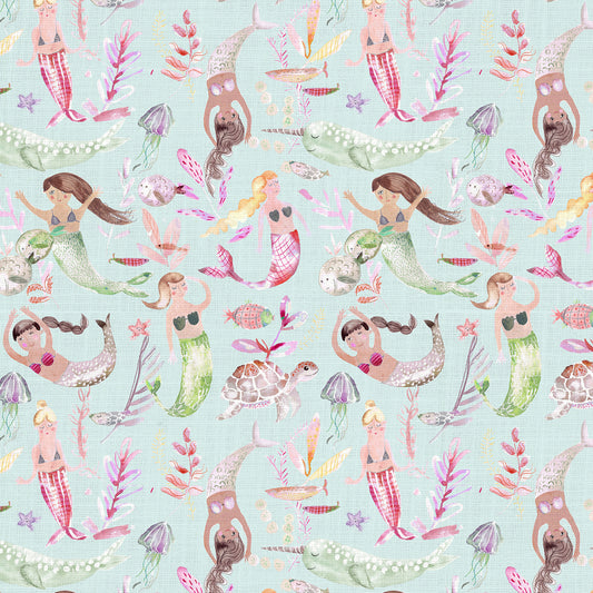 Mermaid Party 145Cm Ann Fabric - Dusk Sample
